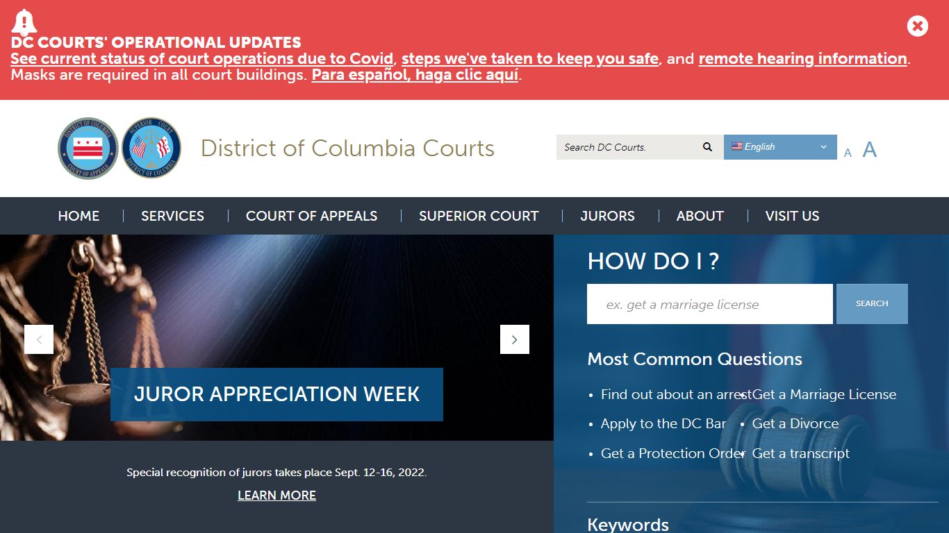 DC Courts Homepage | District of Columbia Courts